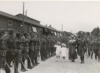 Militärisch - Gedenkfeier in Payerbach, NÖ 24.8.1918 mit Otto und Adelheit